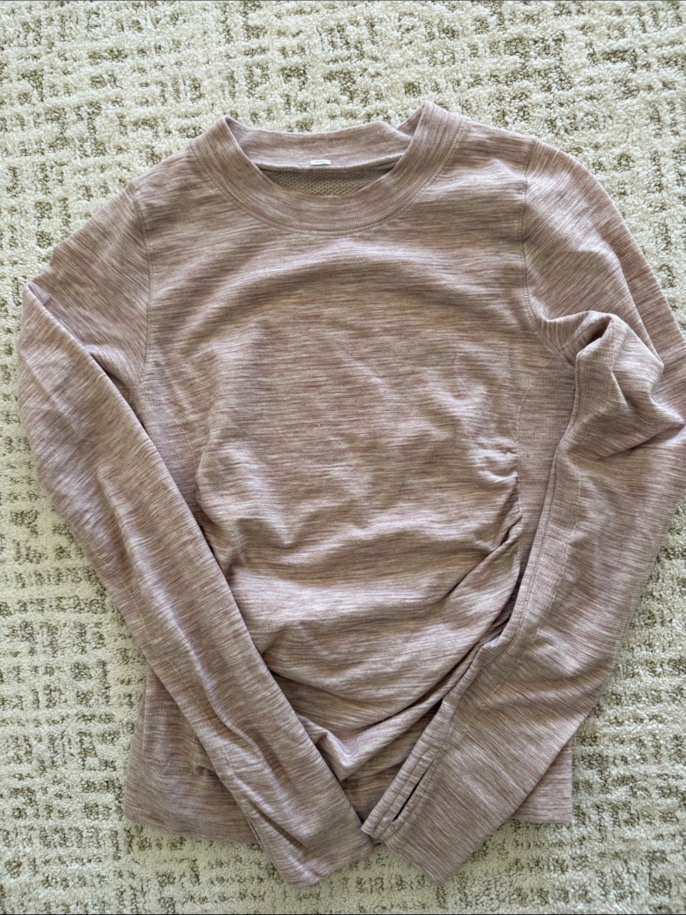 Athleta Heathered Mauve Crewneck Sweater